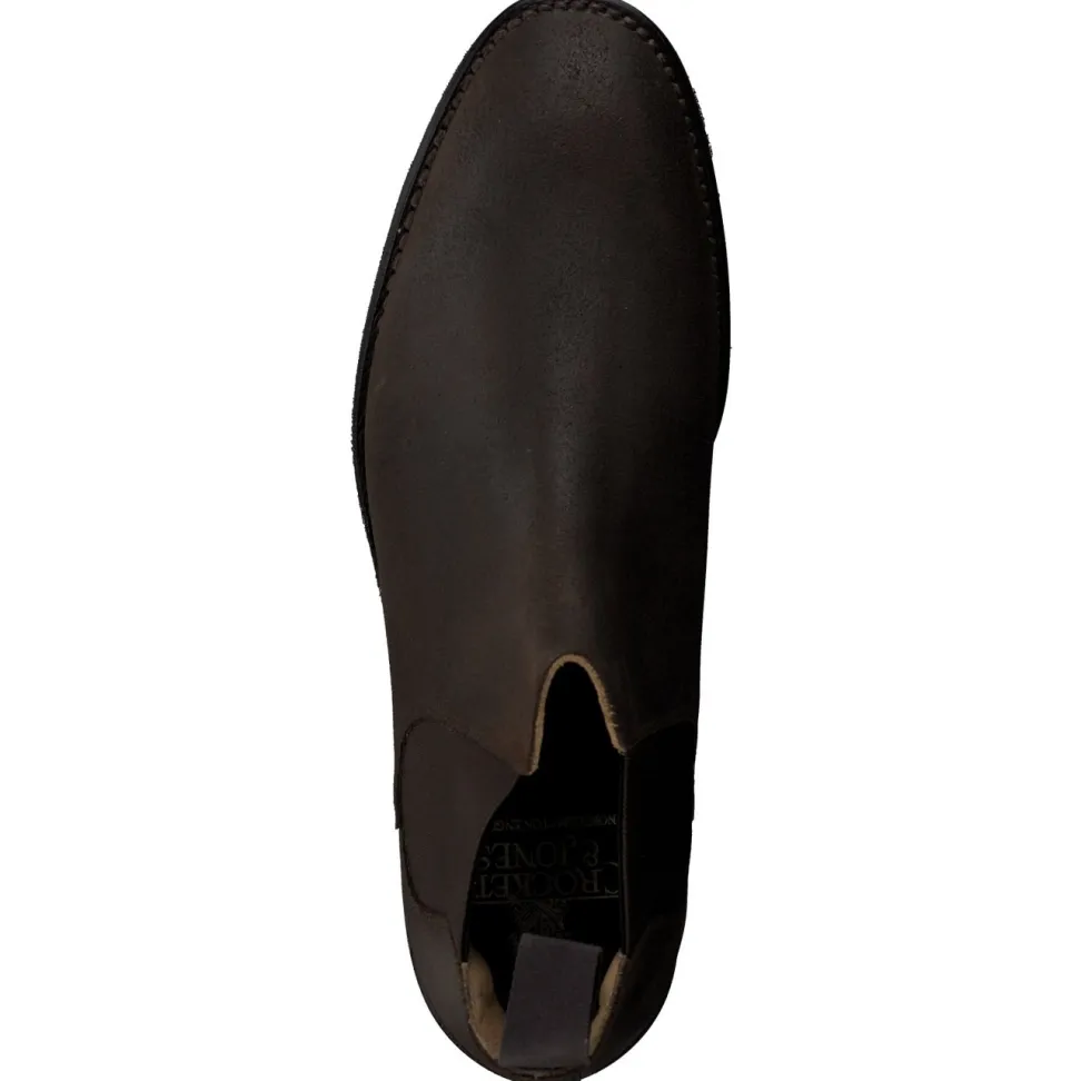 Crockett & Jones – Chelsea Boots aus Veloursleder dunkelbraun
