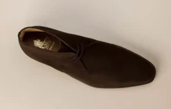 Crockett & Jones – Desert Boots aus Veloursleder Dunkelbraun