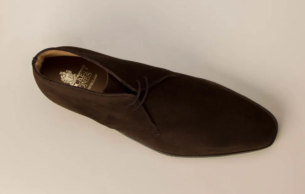 Crockett & Jones – Desert Boots aus Veloursleder Dunkelbraun