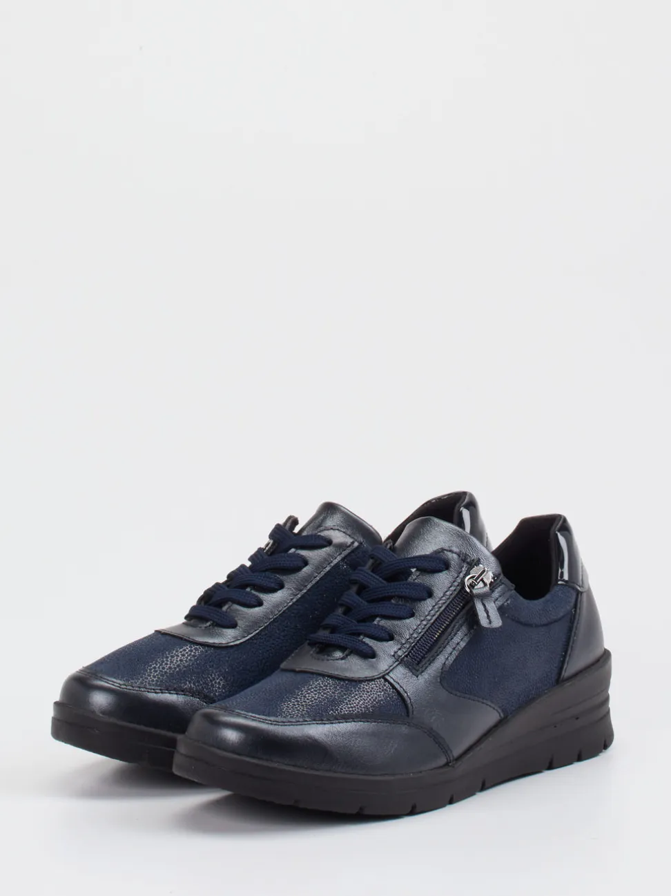 Cypres Soft – Komfort-Sneaker aus Stretchleder Dunkelblau