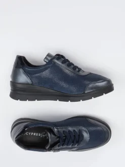 Cypres Soft – Komfort-Sneaker aus Stretchleder Dunkelblau