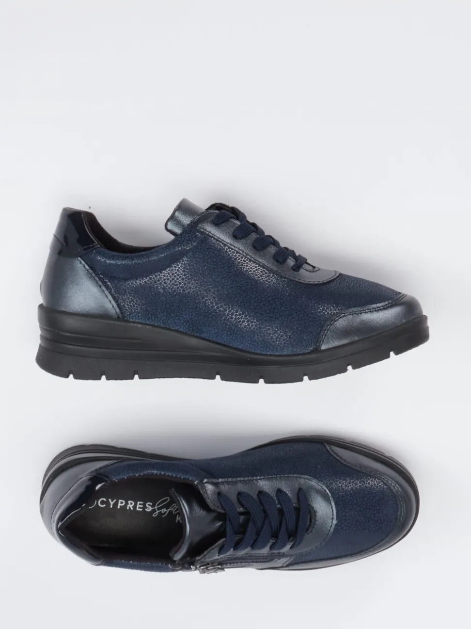 Cypres Soft – Komfort-Sneaker aus Stretchleder Dunkelblau