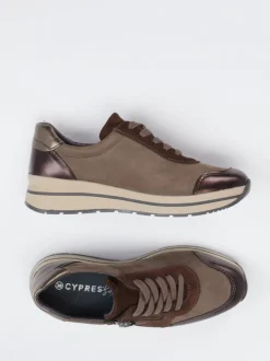Cypres Soft – Komfort-Sneaker aus Nubukleder braun