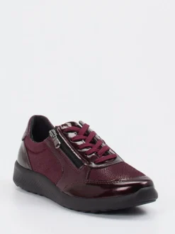 Cypres Soft – Komfort-Sneaker aus Stretch und Leder bordeaux