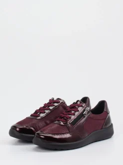 Cypres Soft – Komfort-Sneaker aus Stretch und Leder bordeaux