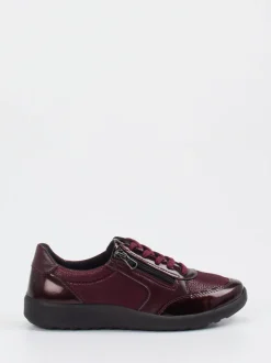Cypres Soft – Komfort-Sneaker aus Stretch und Leder bordeaux
