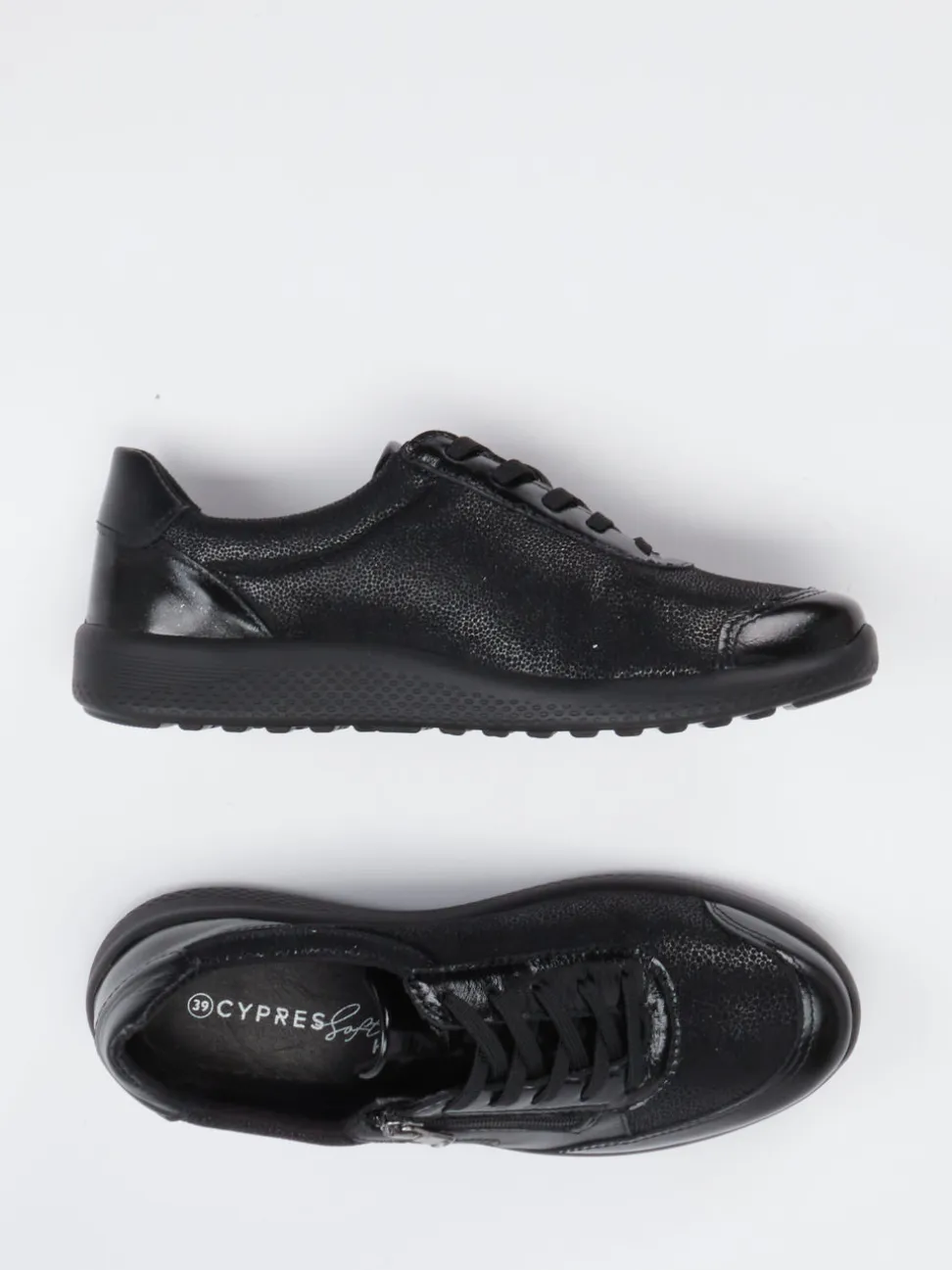 Cypres Soft – Komfort-Sneaker aus Stretchleder Schwarz
