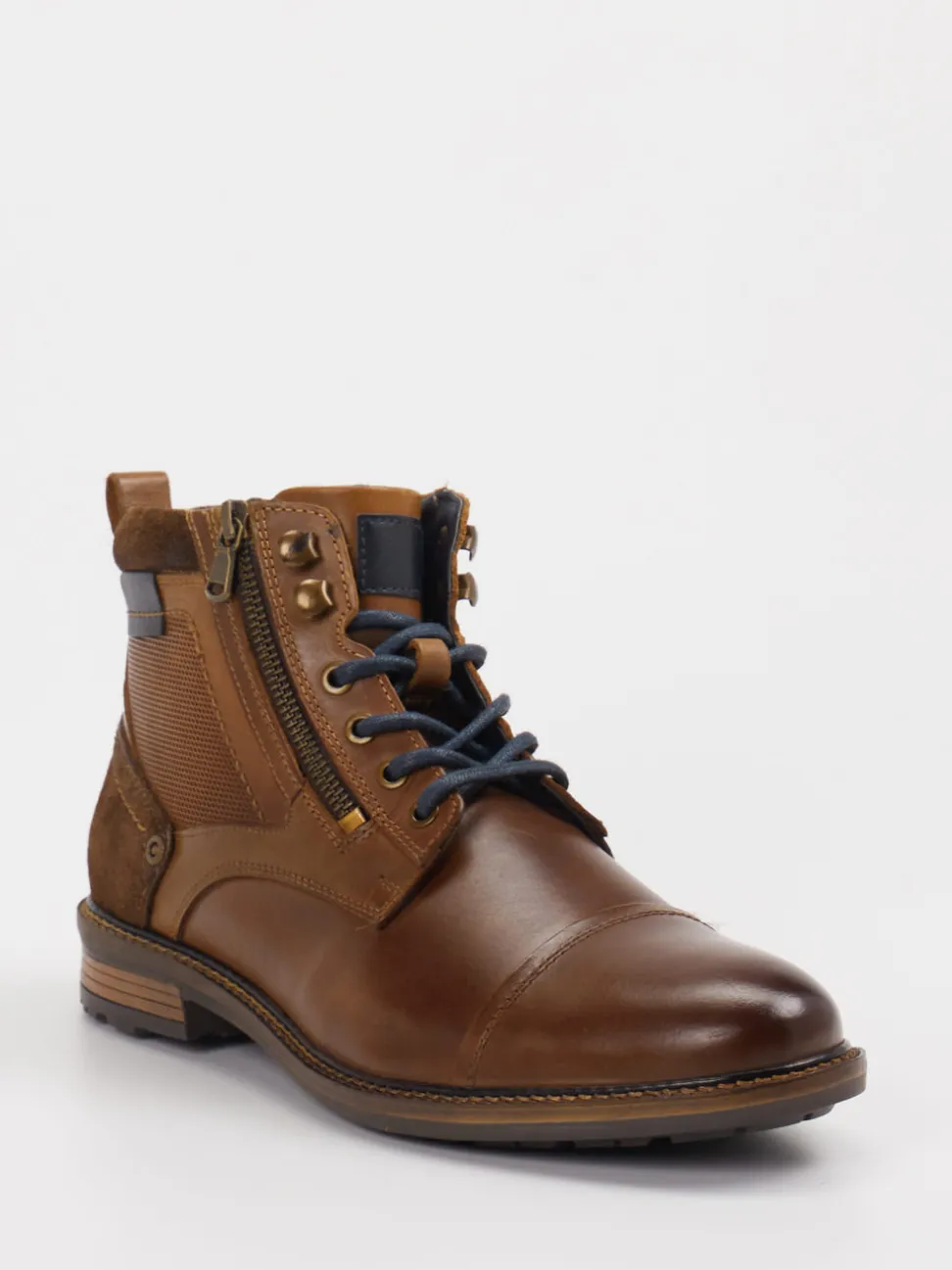 Cypres Soft – Schnürboots aus Leder cognacbraun