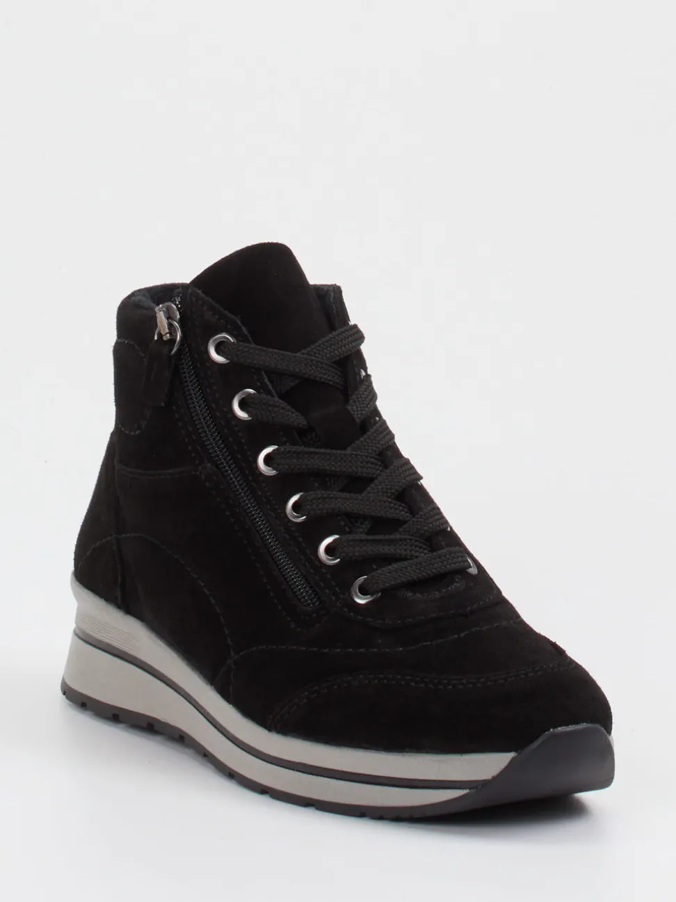 Cypres Soft – Sneaker-Stiefelette aus Veloursleder schwarz