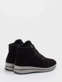 Cypres Soft – Sneaker-Stiefelette aus Veloursleder schwarz