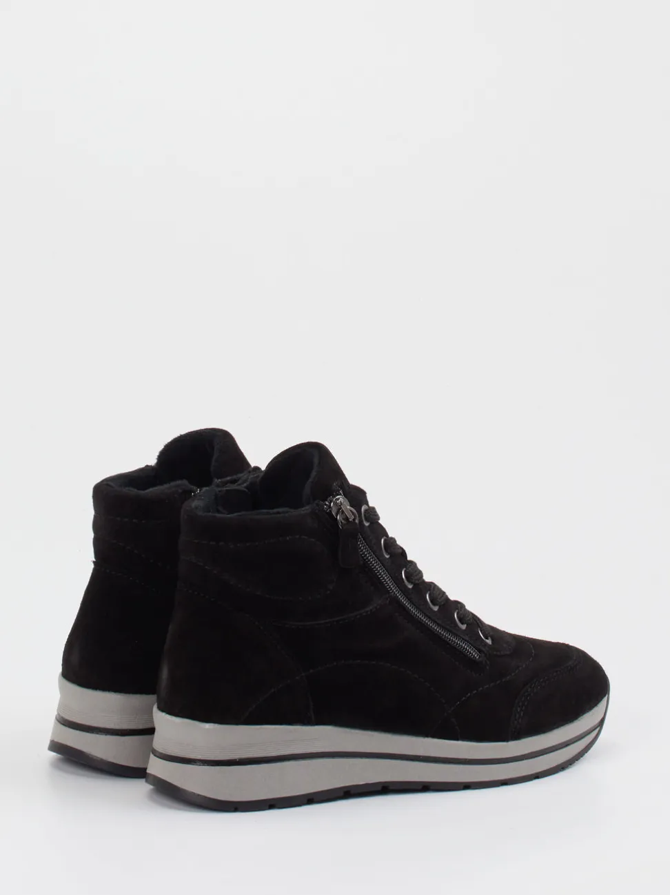 Cypres Soft – Sneaker-Stiefelette aus Veloursleder schwarz