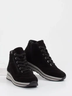 Cypres Soft – Sneaker-Stiefelette aus Veloursleder schwarz