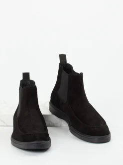 Daniel Kenneth – Chelsea Boots aus Veloursleder schwarz