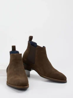 Daniel Kenneth – Chelsea Boots aus Veloursleder Braun