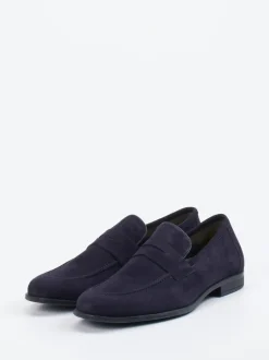 Daniel Kenneth – Loafer aus Veloursleder dunkelblau