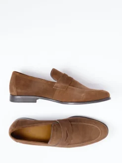 Daniel Kenneth – Loafer aus Veloursleder mittelbraun