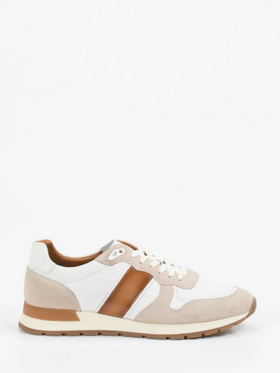 Daniel Kenneth – Retro-Sneaker aus Leder-Mix Off-White
