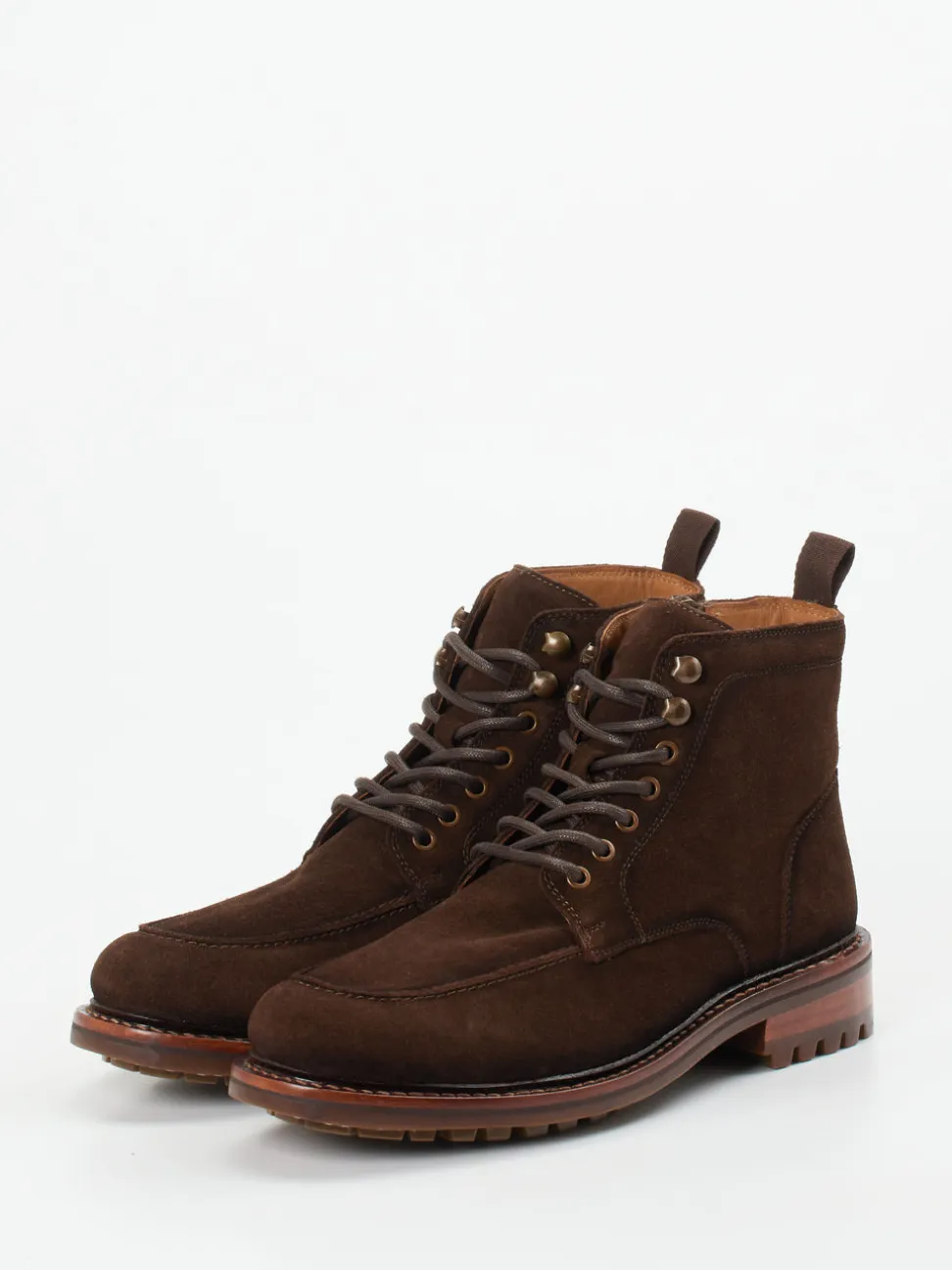 Daniel Kenneth – Schnürboots aus Veloursleder in Braun