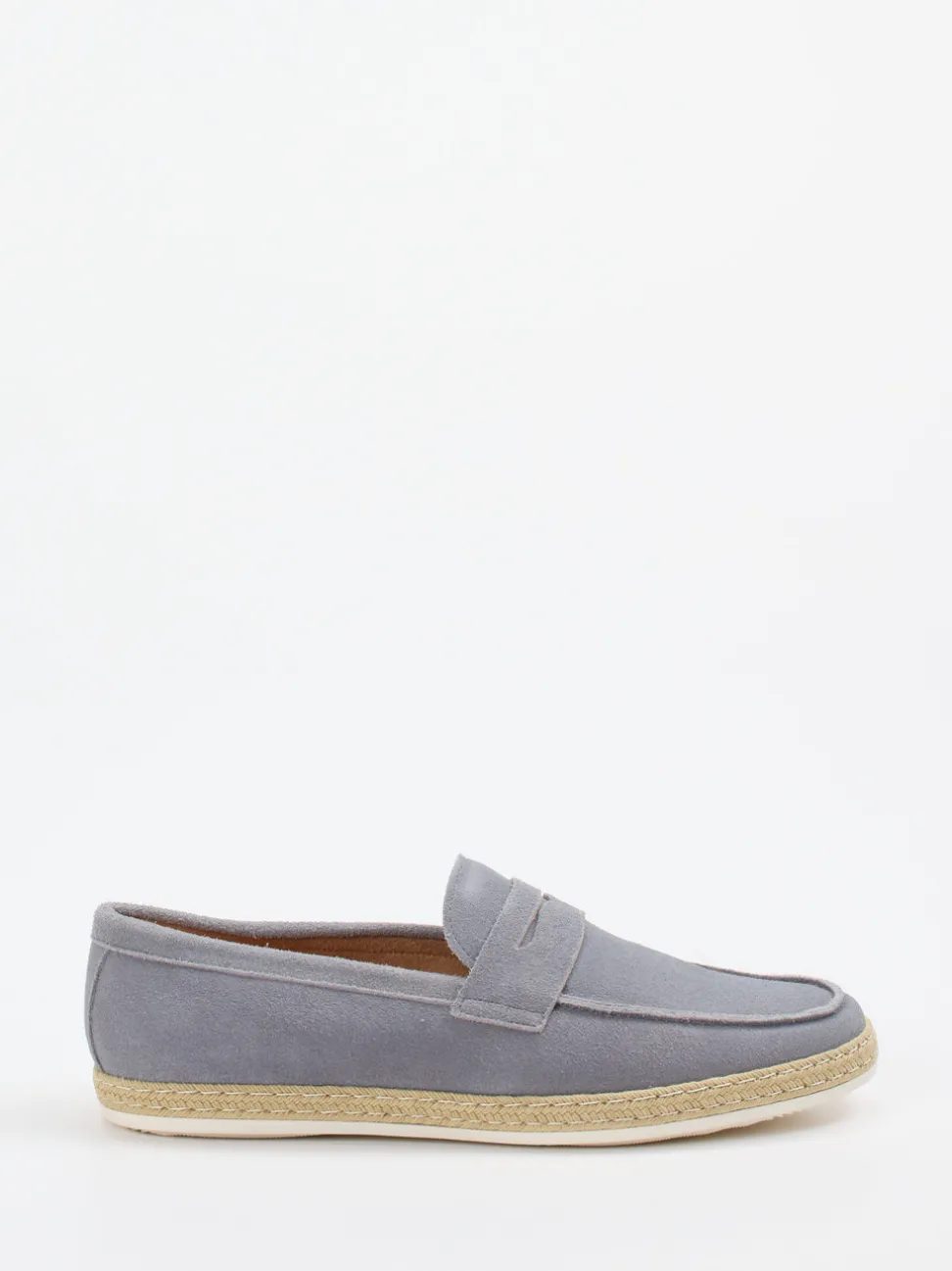 Daniel Kenneth – Slipper aus Veloursleder taubenblau