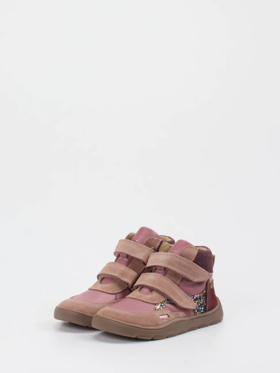 develab – High-Top Sneaker aus Kalbleder altrosa