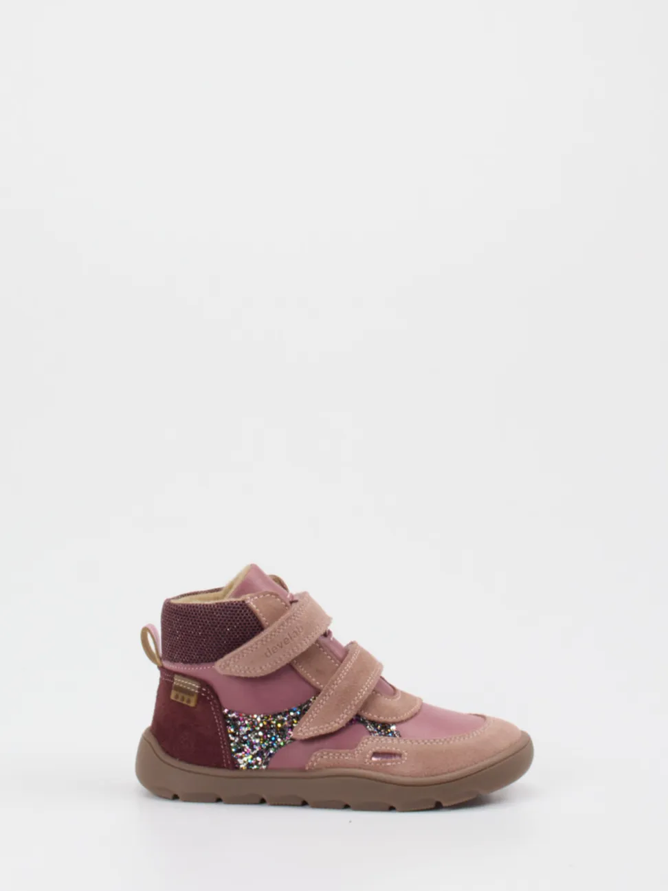 develab – High-Top Sneaker aus Kalbleder altrosa
