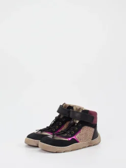 develab – High-Top-Stiefelette aus Veloursleder Schwarz