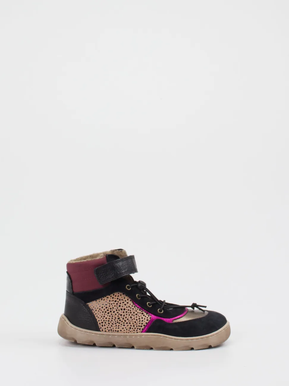 develab – High-Top-Stiefelette aus Veloursleder Schwarz