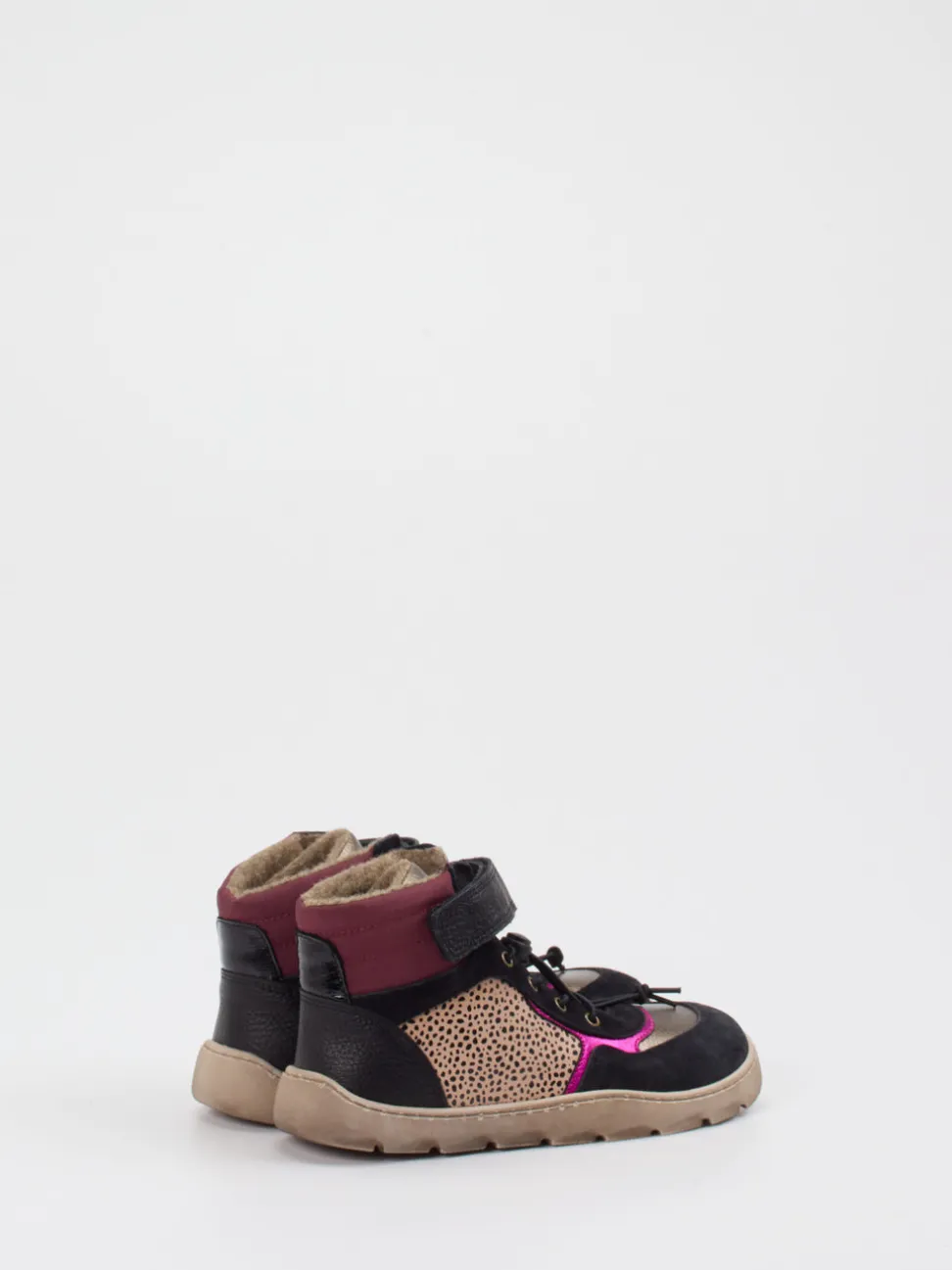 develab – High-Top-Stiefelette aus Veloursleder Schwarz
