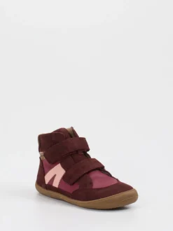 develab – Kinder-Halbschuhe aus Veloursleder weinrot