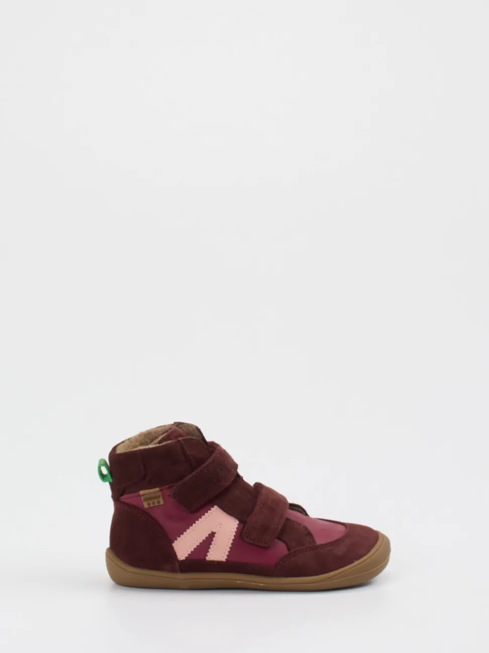 develab – Kinder-Halbschuhe aus Veloursleder weinrot