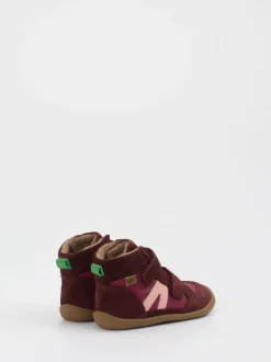 develab – Kinder-Halbschuhe aus Veloursleder weinrot
