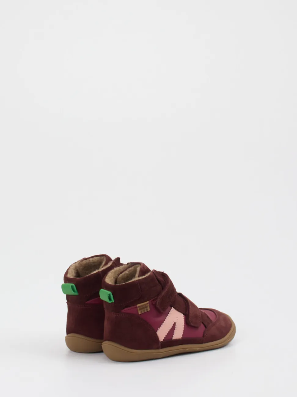 develab – Kinder-Halbschuhe aus Veloursleder weinrot