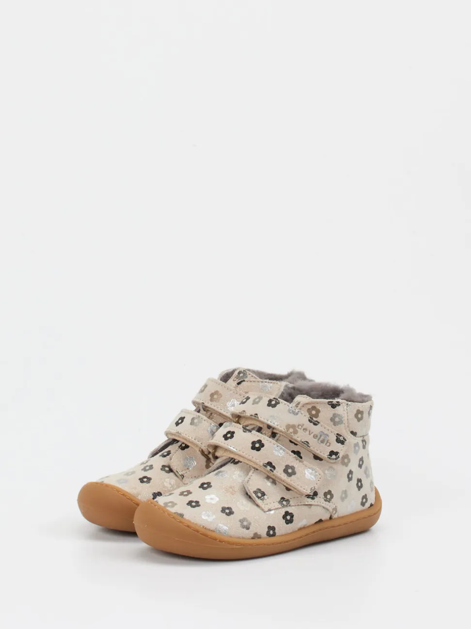 develab – Klett-Boots aus geprägtem Leder beige