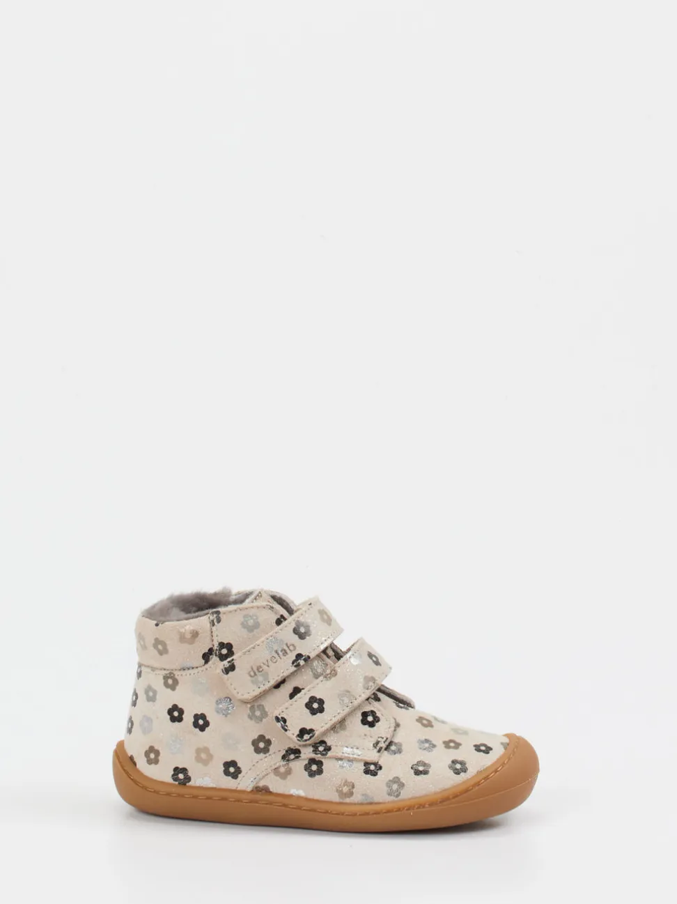 develab – Klett-Boots aus geprägtem Leder beige