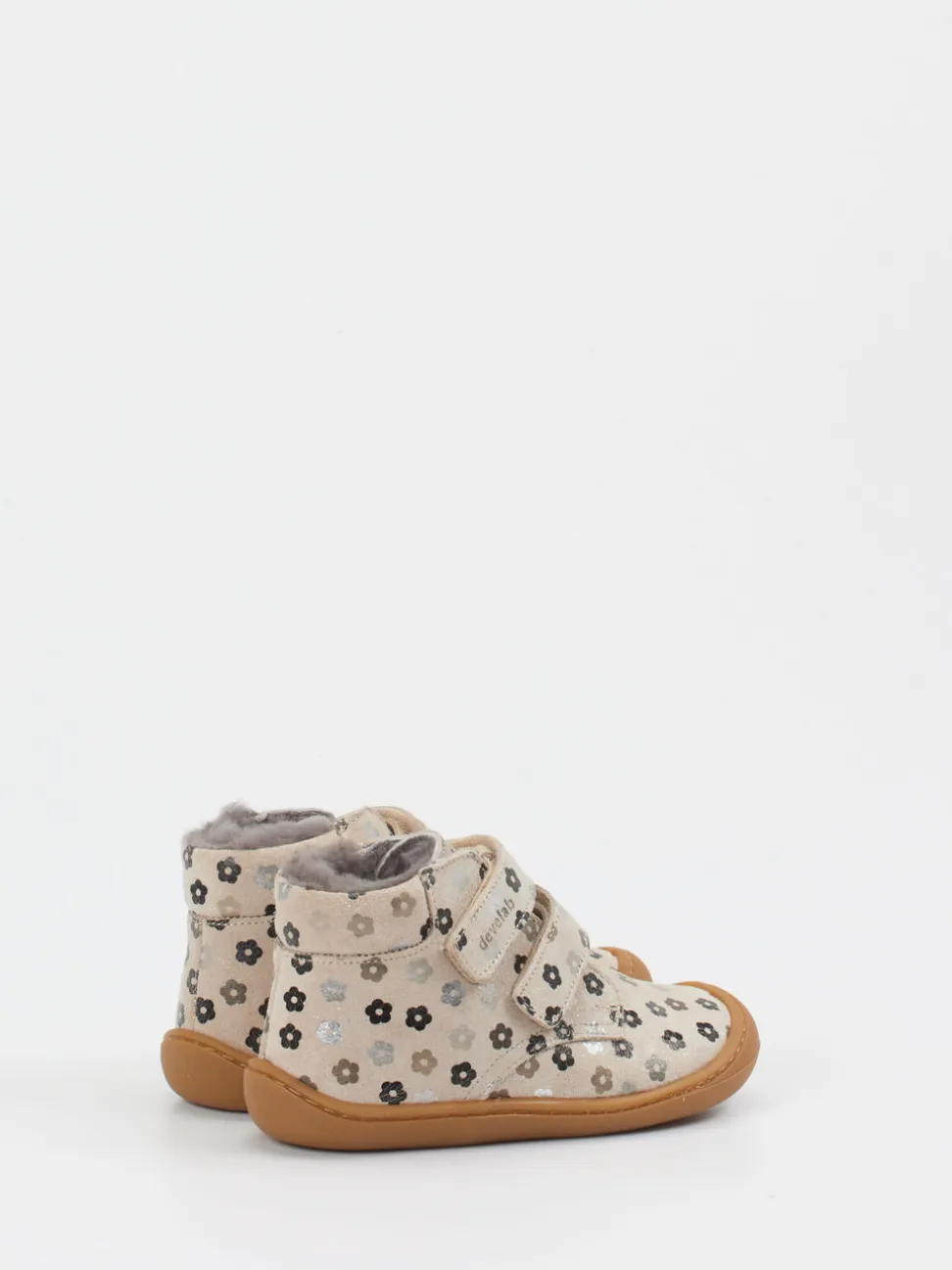 develab – Klett-Boots aus geprägtem Leder beige
