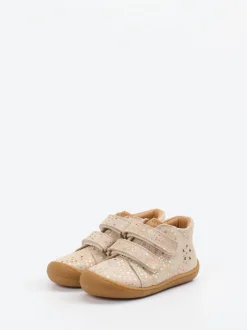 develab – Lauflernschuhe aus Leder mit Glitzerpunkten