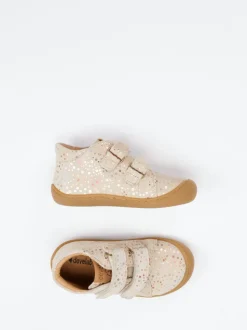 develab – Lauflernschuhe aus Leder mit Glitzerpunkten