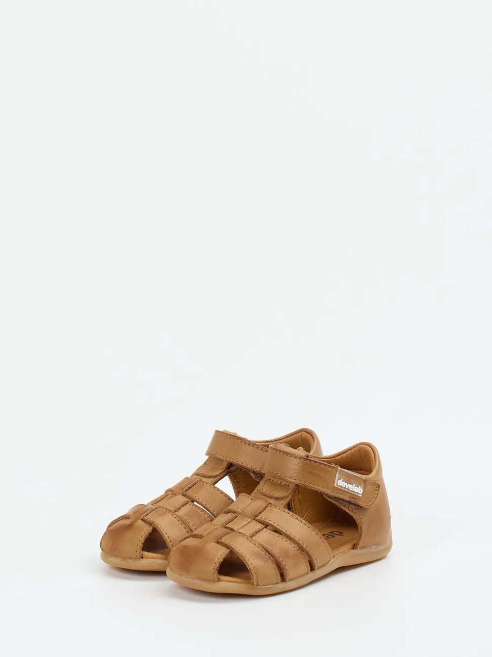 develab – Sandalen aus Kalbleder cognacbraun