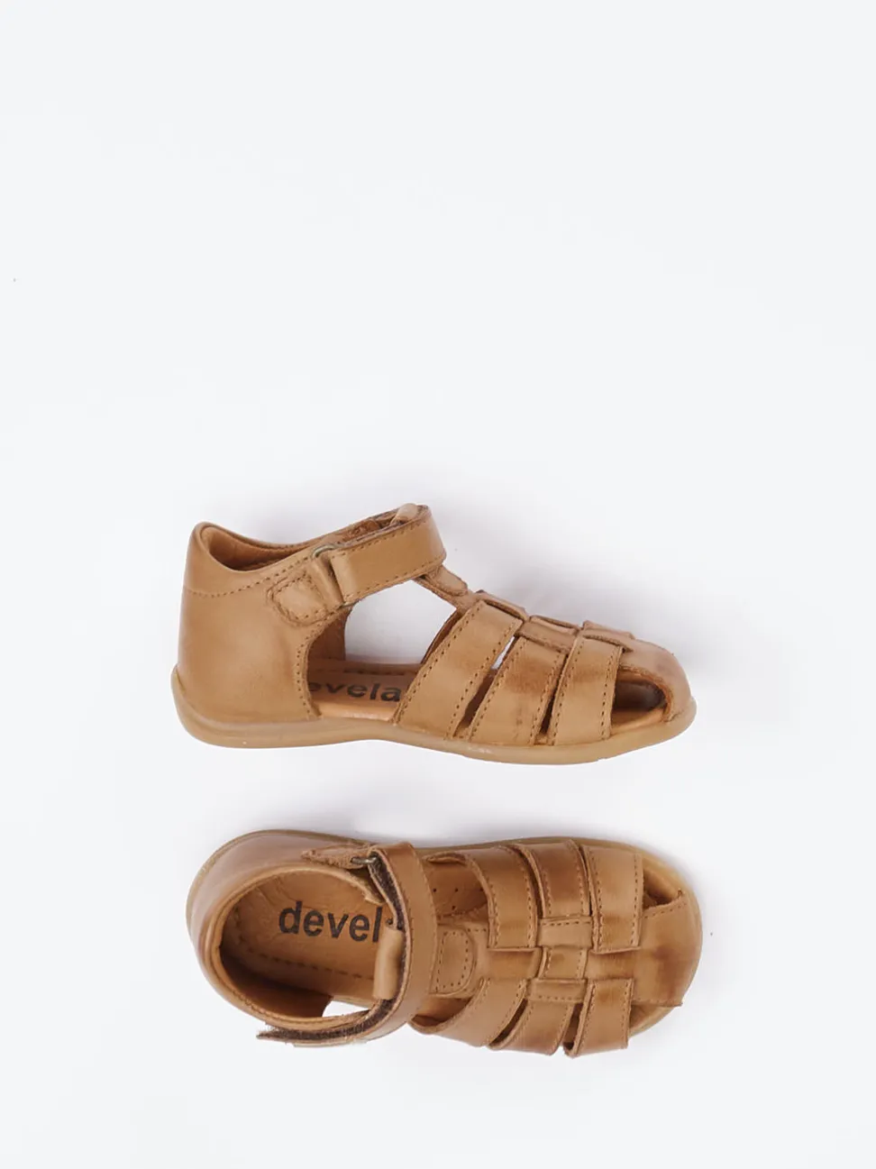 develab – Sandalen aus Kalbleder cognacbraun
