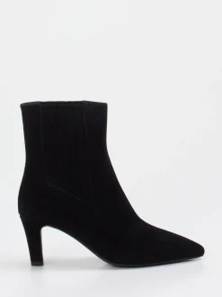 Di Lauro – Ankle Boots aus Veloursleder schwarz