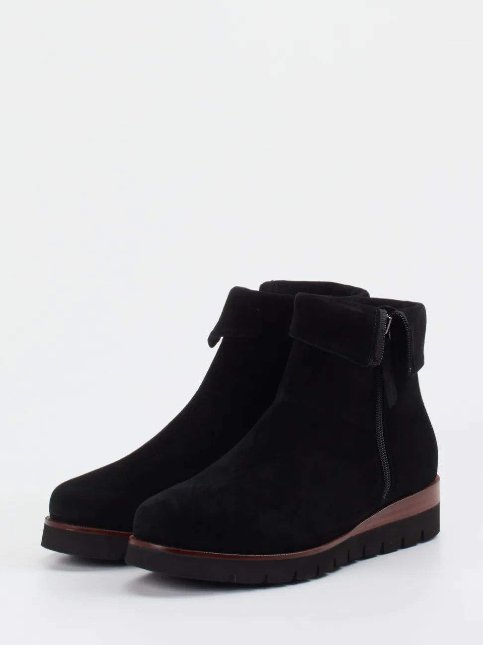 Di Lauro – Ankle Boots aus Veloursleder schwarz