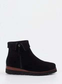 Di Lauro – Ankle Boots aus Veloursleder schwarz