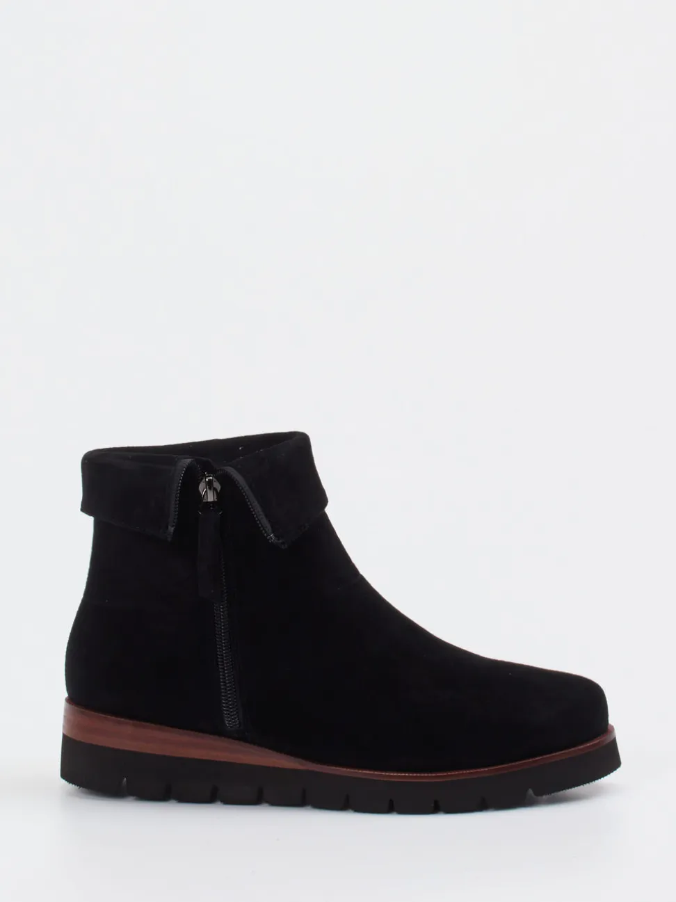 Di Lauro – Ankle Boots aus Veloursleder schwarz