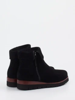 Di Lauro – Ankle Boots aus Veloursleder schwarz