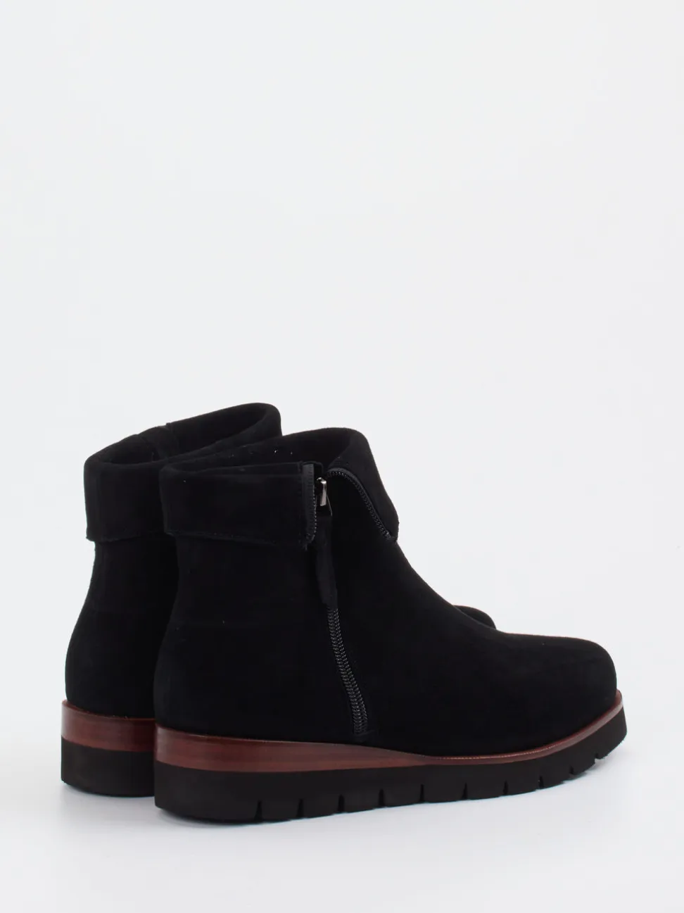 Di Lauro – Ankle Boots aus Veloursleder schwarz
