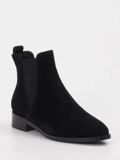 Di Lauro – Chelsea Boots aus Veloursleder schwarz