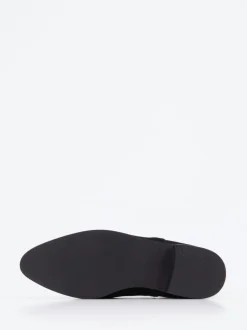 Di Lauro – Chelsea Boots aus Veloursleder schwarz
