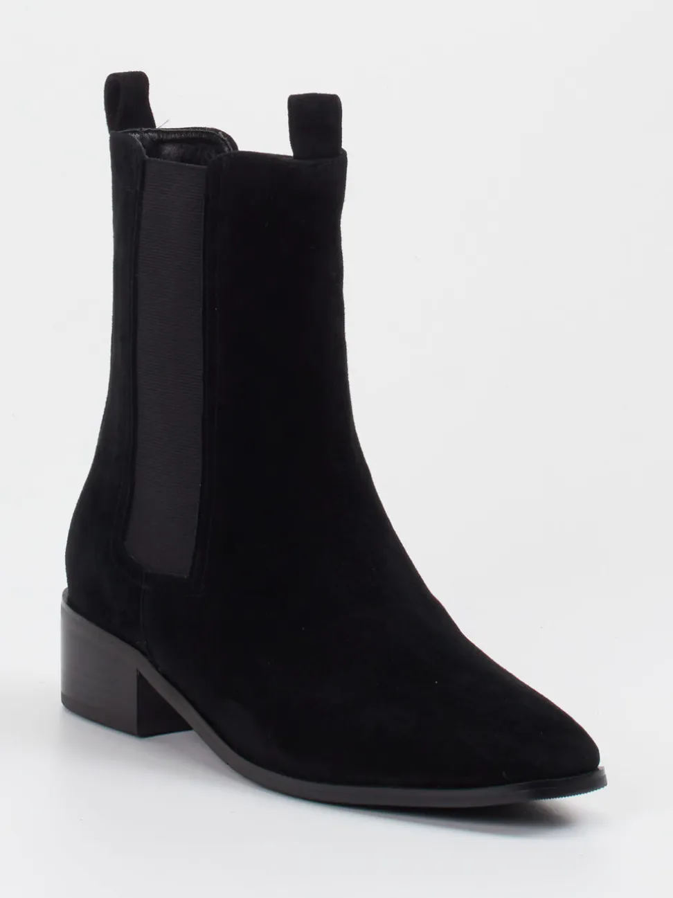 Di Lauro – Chelsea Boots aus Veloursleder schwarz