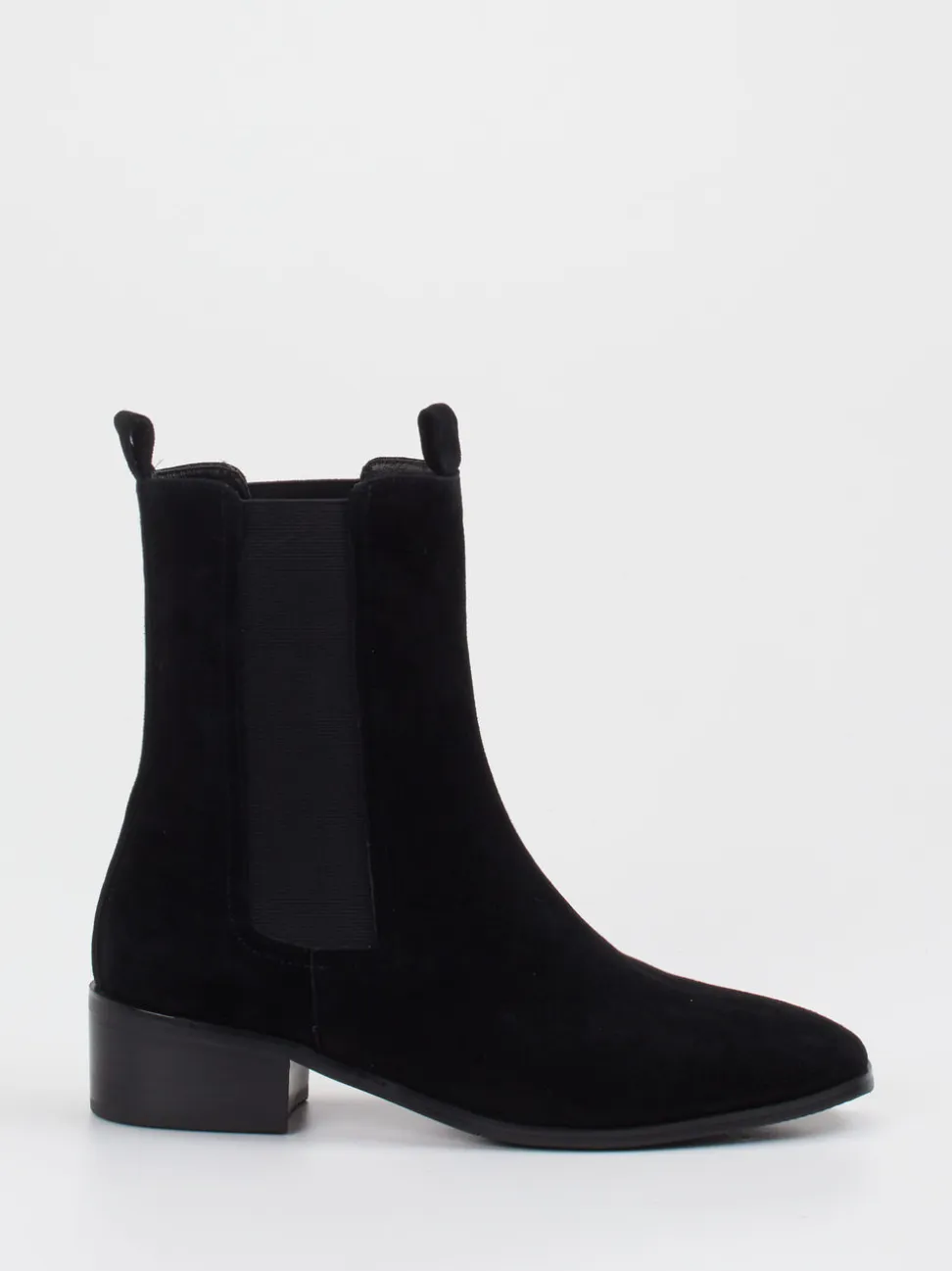 Di Lauro – Chelsea Boots aus Veloursleder schwarz