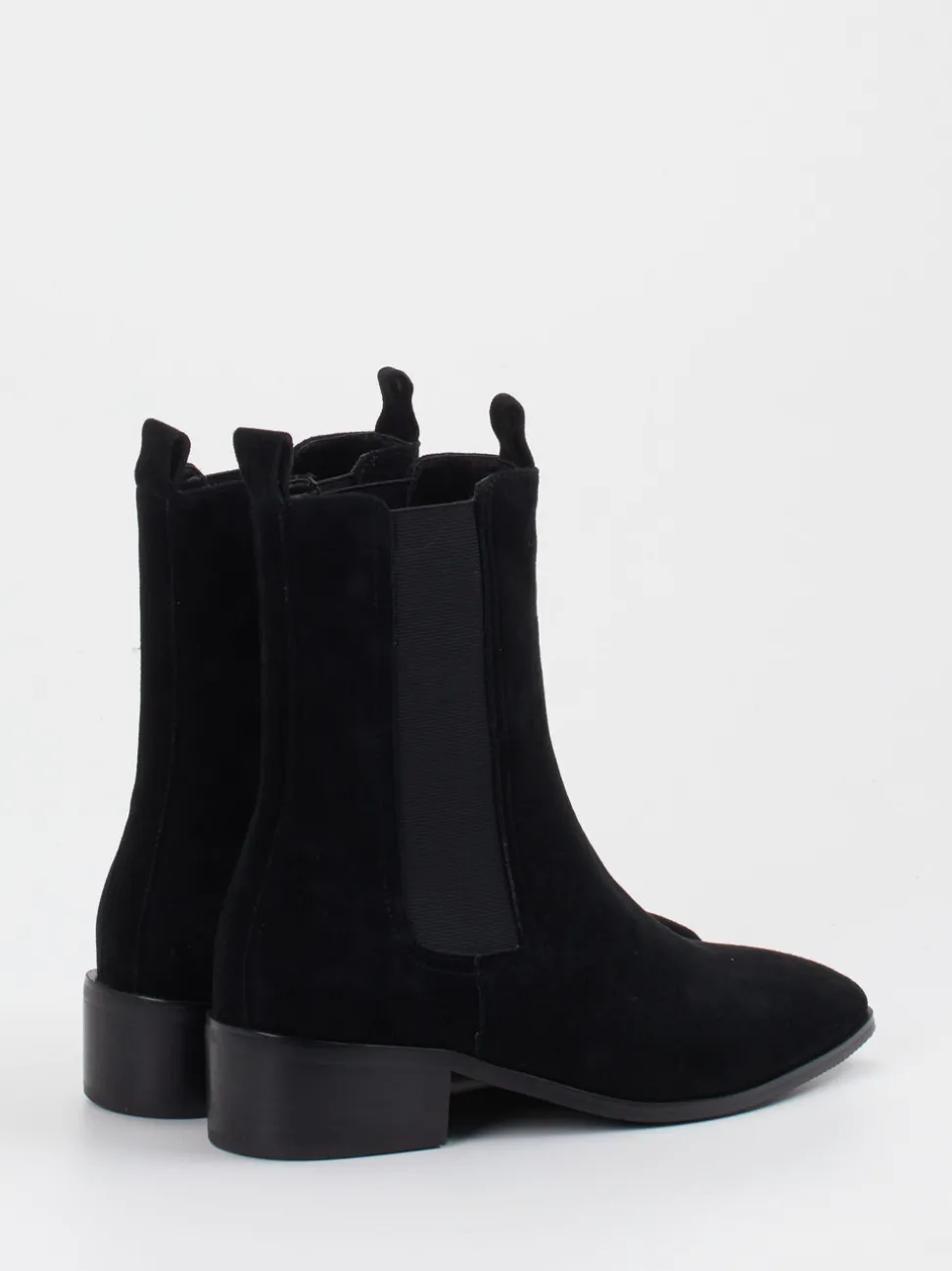 Di Lauro – Chelsea Boots aus Veloursleder schwarz